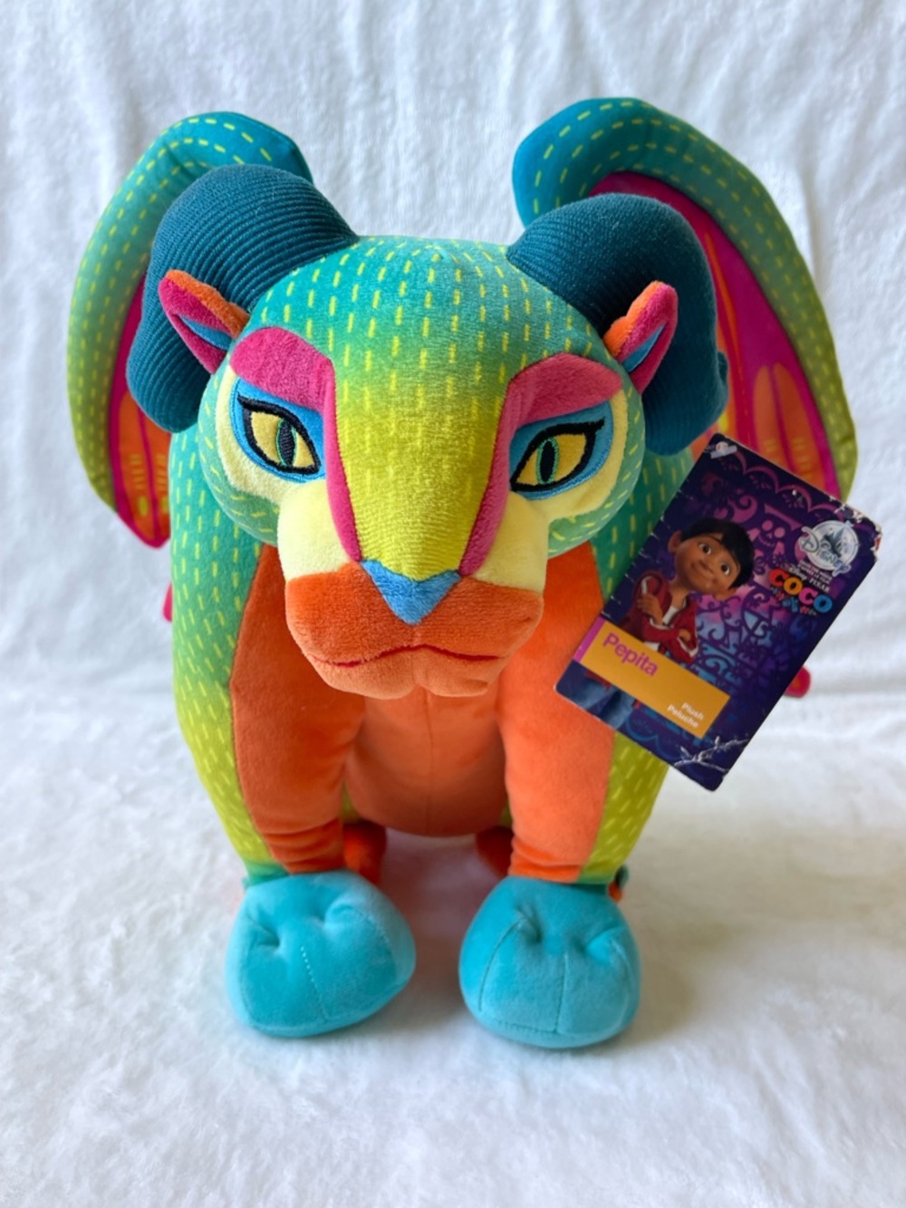 The Disney Store Pixar Coco Pepita Guardian Alebrije 13" Plush Spirit Animal New